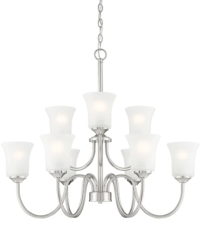 Designers Fountain Bronson 30" Metal 9 Light Chandelier