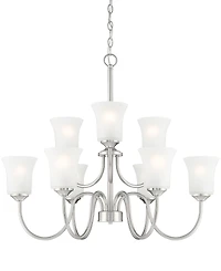 Designers Fountain Bronson 30" Metal 9 Light Chandelier