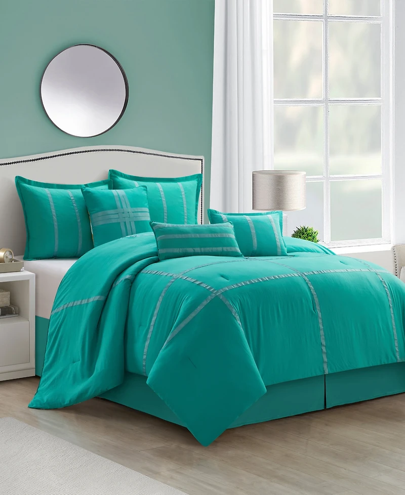 Closeout! Stratford Park Naina Reversible 7-Pc. Comforter Set, King