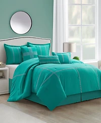 Closeout! Stratford Park Naina Reversible 7-Pc. Comforter Set, King