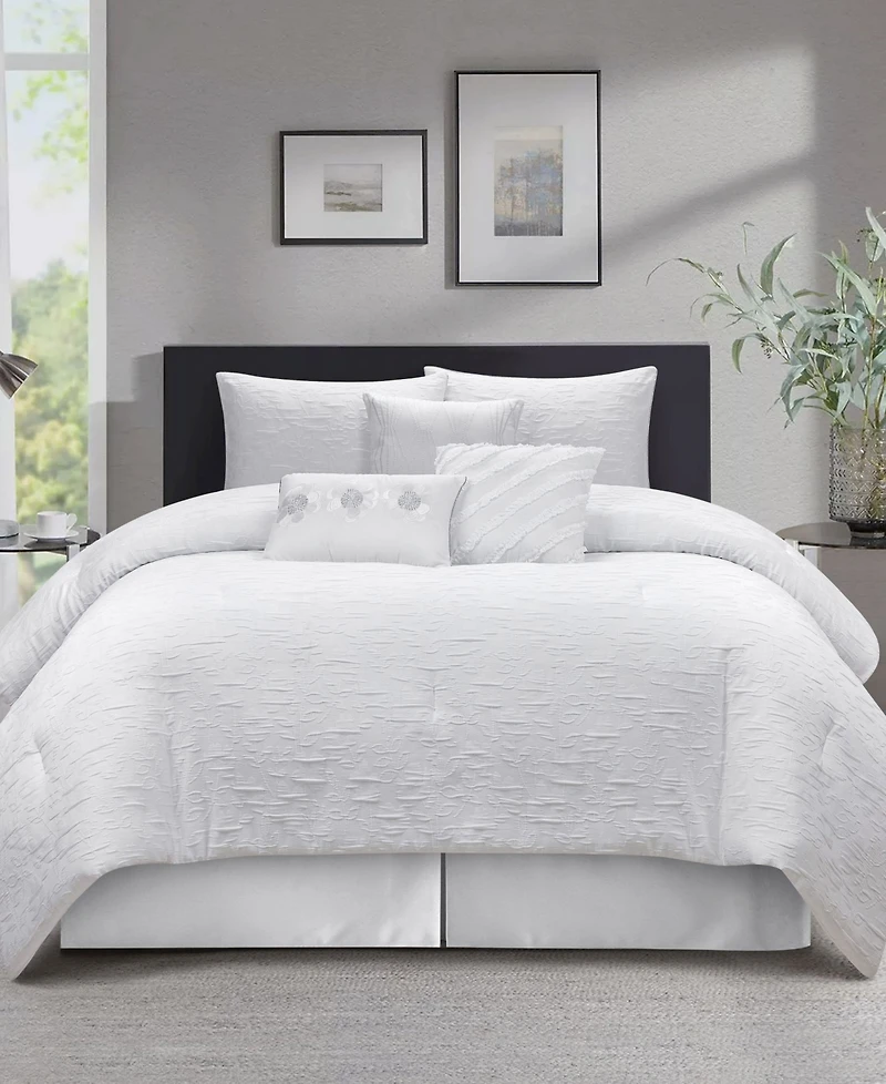 Stratford Park Slavia Leaves 7-Pc. Comforter Set, California King