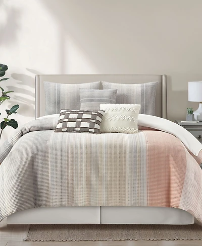Stratford Park Cosette Stripe 7-Pc. Comforter Set, Queen
