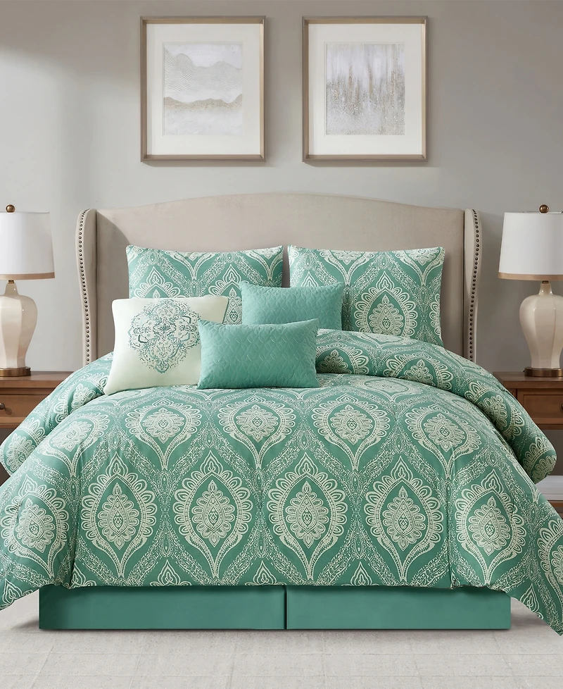 Stratford Park Neriah Medallion 7-Pc. Comforter Set, King