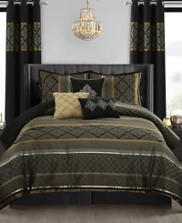 Stratford Park Tefia Geometric 9-Pc. Comforter Set, Queen