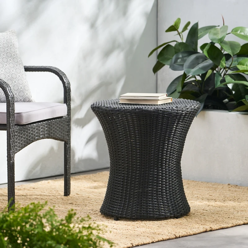Streamdale Compact Hourglass Side Table For Indoor/Outdoor Use