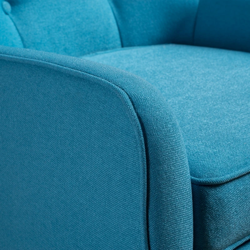 Streamdale Mid-Century Modern Tufted Armchair With Birch Legs