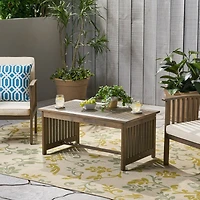 Streamdale Acacia Wood Coffee Table Outdoor Marvel For Decks And Patios