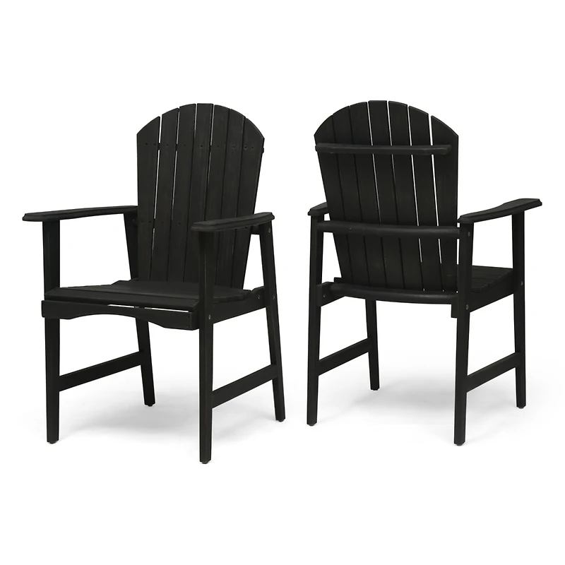 Streamdale Furniture Acacia Wood Adirondack Dining Chairs (Set Of 2)