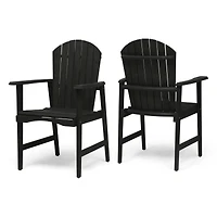 Streamdale Furniture Acacia Wood Adirondack Dining Chairs (Set Of 2)