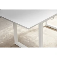 Streamdale Furniture Extendable Square Dining Table with Metal Legs (70.86" W x 31.5" D x 29.5" H)