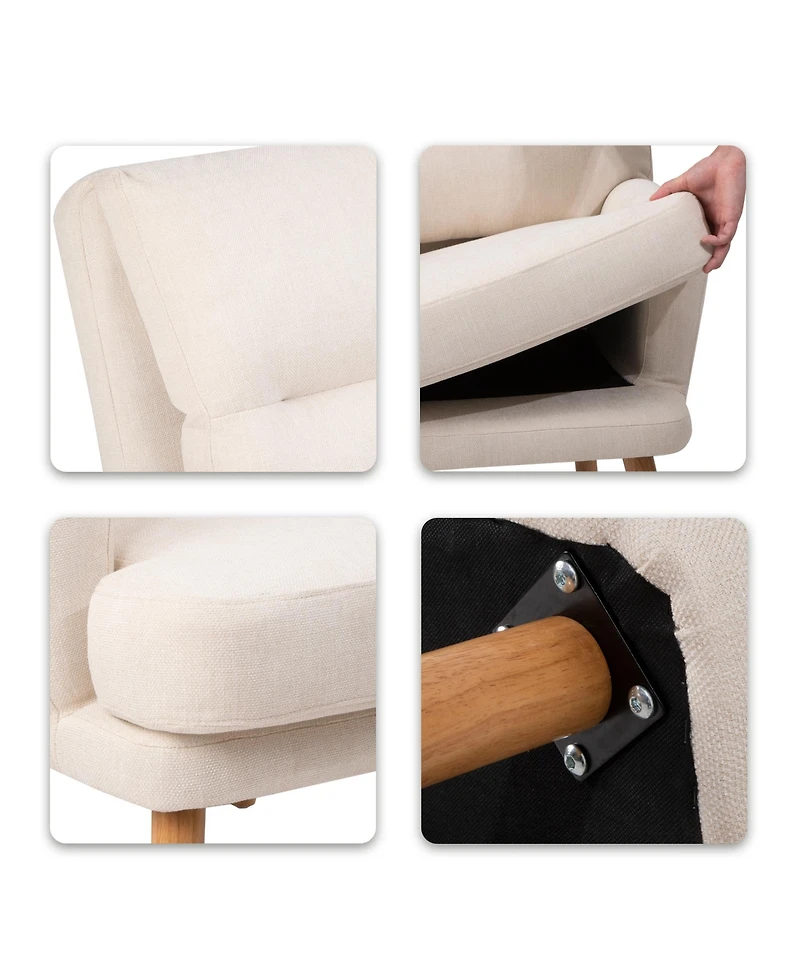 Streamdale Adjustable Accent Chair with Ottoman, Mid-Century Modern Lounge Chair