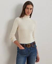 Lauren Ralph Petite Ribbed Turtleneck Sweater