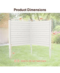 Outdoor Privacy Fence Screen with 5 Ground Stakes for Garden Yard Patio