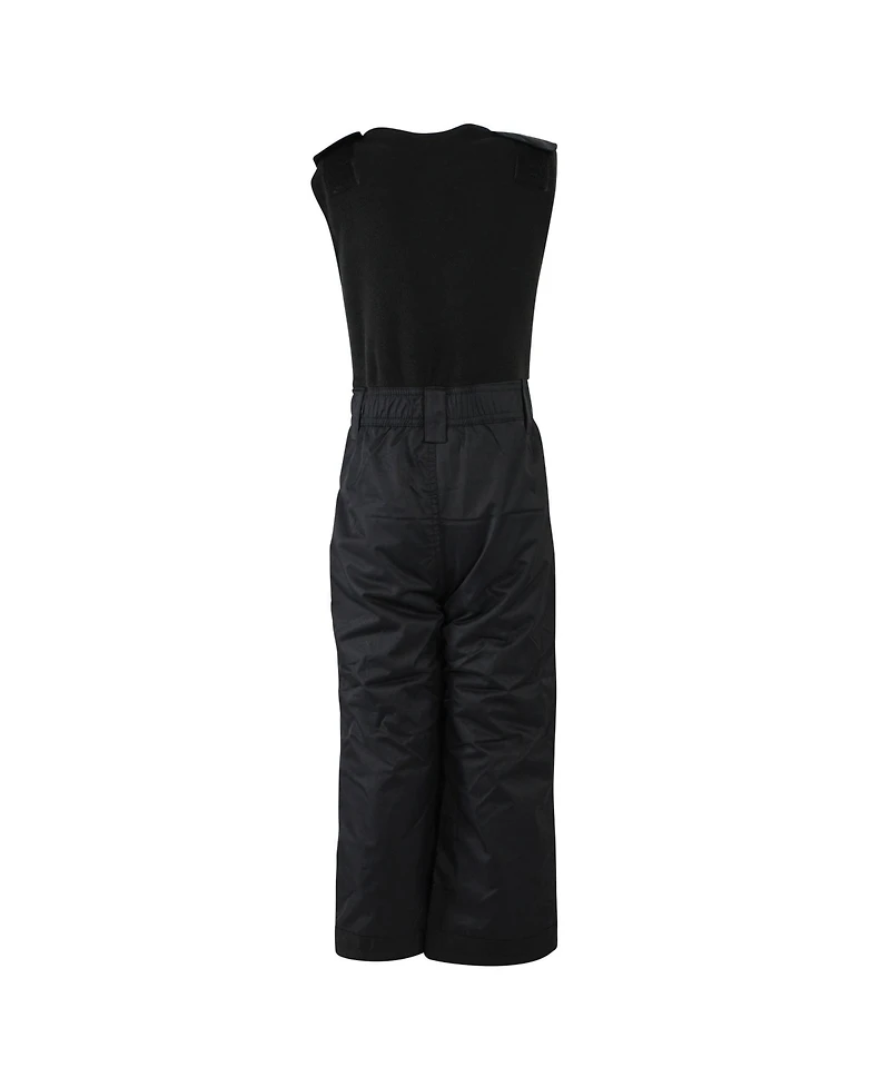 Hudson Baby Unisex Snow Bib Overalls with Fleece Top, Solid Charcoal, X-Large