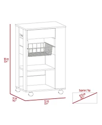 Fm Furniture Shelton Kitchen Cart
