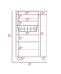 Fm Furniture Shelton Kitchen Cart