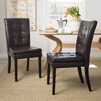 Streamdale Barrington Bonded Leather Tufted Dining Chair