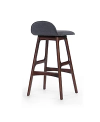 Streamdale Mid-Century Modern Upholstered Barstools (Set Of 2)