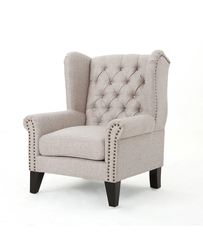 Streamdale Antique-Style Tufted Accent Chair With Decorative Trim
