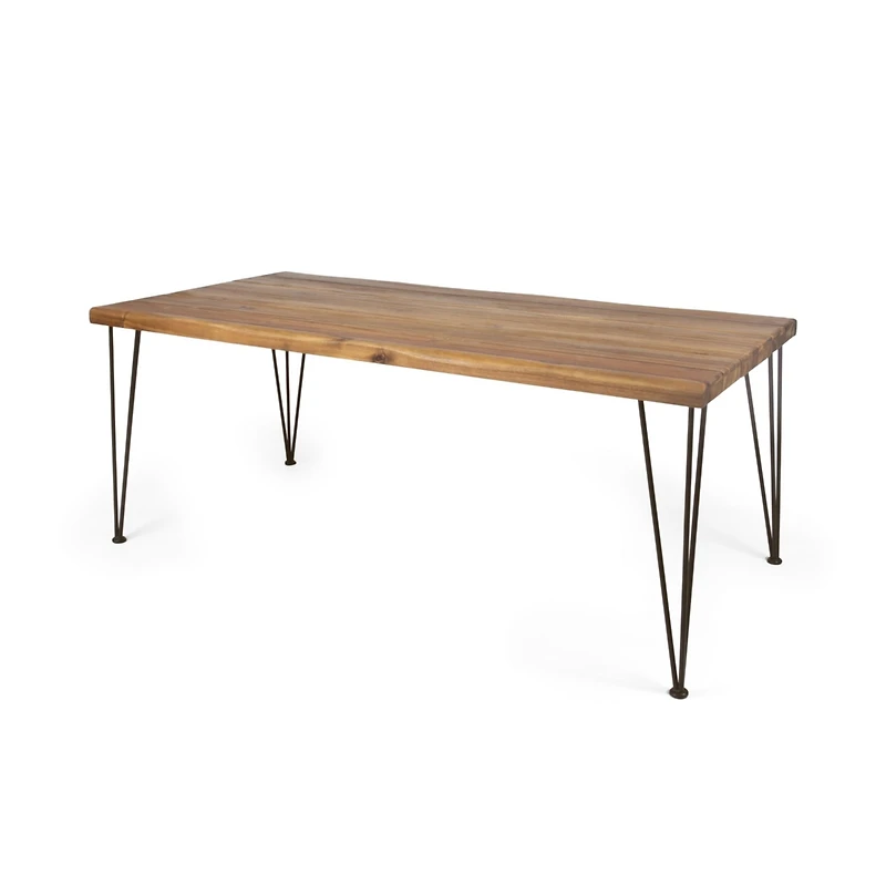 Industrial Acacia Wood Dining Table