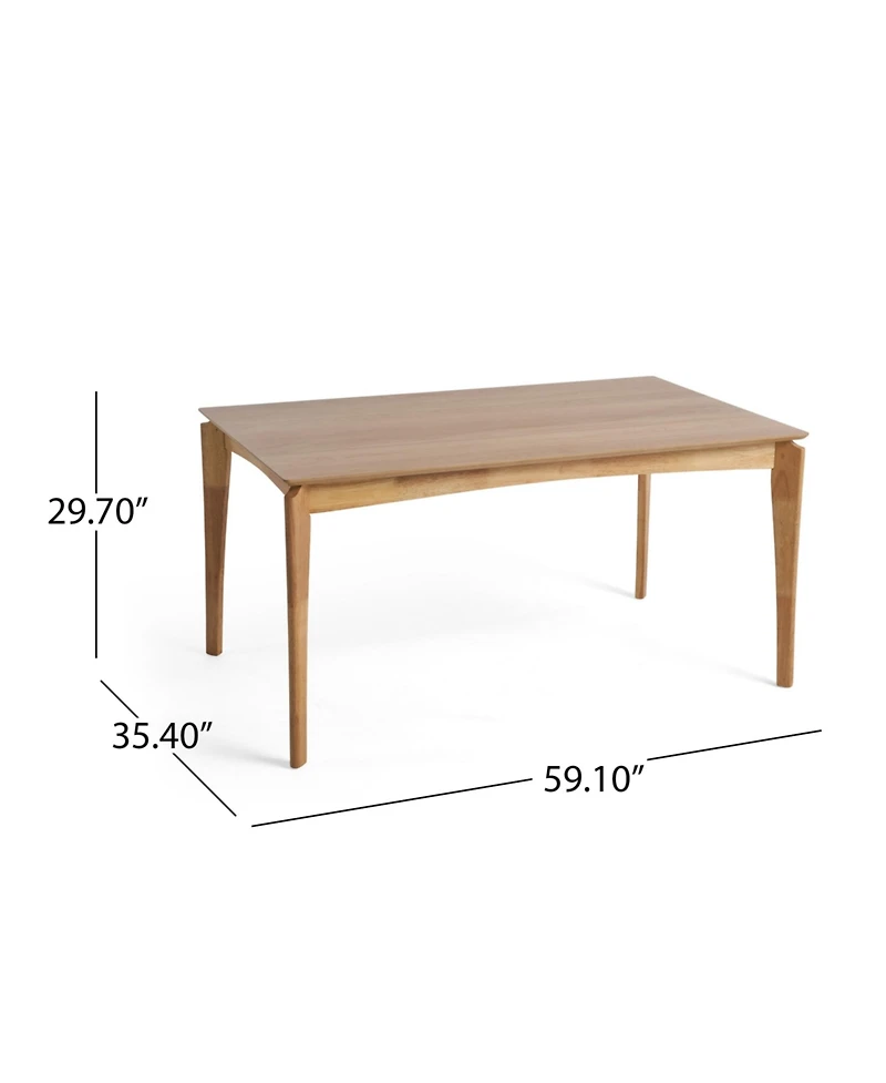Streamdale Furniture Mid-Century Modern 6-Seater Dining Table