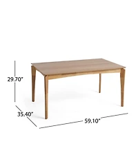 Streamdale Furniture Mid-Century Modern 6-Seater Dining Table