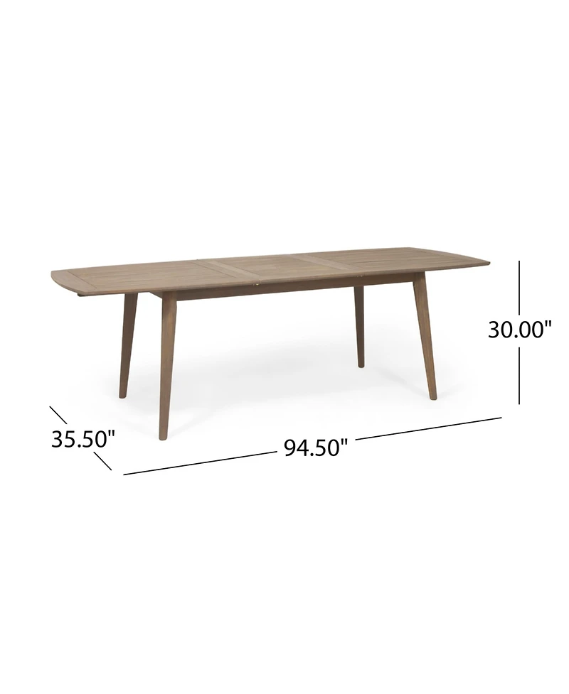 Streamdale Furniture Expandable Acacia Wood Dining Table For Outdoor Gatherings