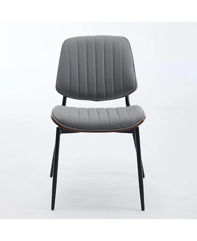 Streamdale Furniture Walnut Bentwood Dining Chair with Curved Backrest (Set Of 2)