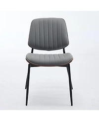 Streamdale Furniture Walnut Bentwood Dining Chair with Curved Backrest (Set Of 2)