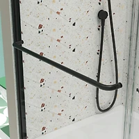 Streamdale Matte Black Bypass Shower Door 56"-60"W x 70"H