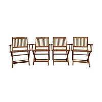 Streamdale Foldable Patio Dining Set with 4 Chairs