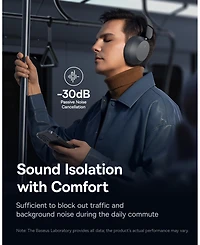 Baseus Wireless Headphones Bluetooth Foldable Over Ear Bass 35 Max, Gray