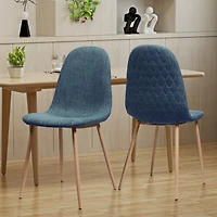 Streamdale Muted Blue Fabric Dining Chairs (Set Of 2)