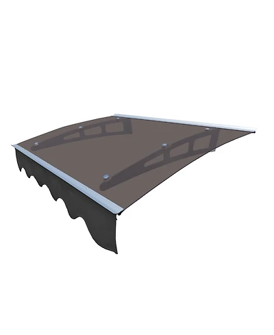 Streamdale 47" x 34" Polycarbonate Door Window Awning with Valance
