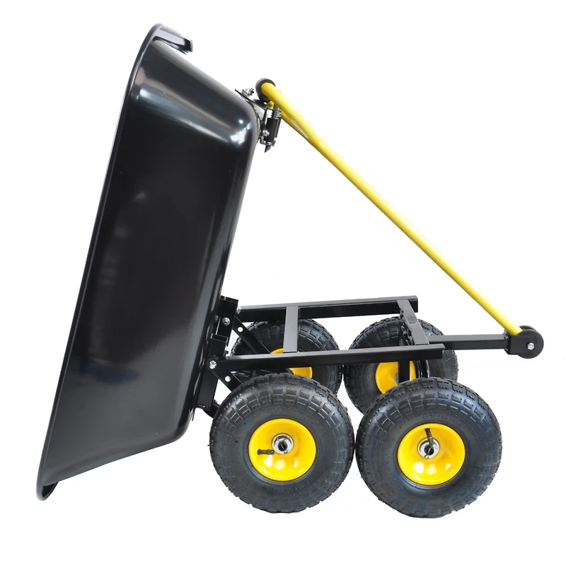 Streamdale Folding Poly Garden Dump Truck, Steel Frame, 10" Pneumatic Tires