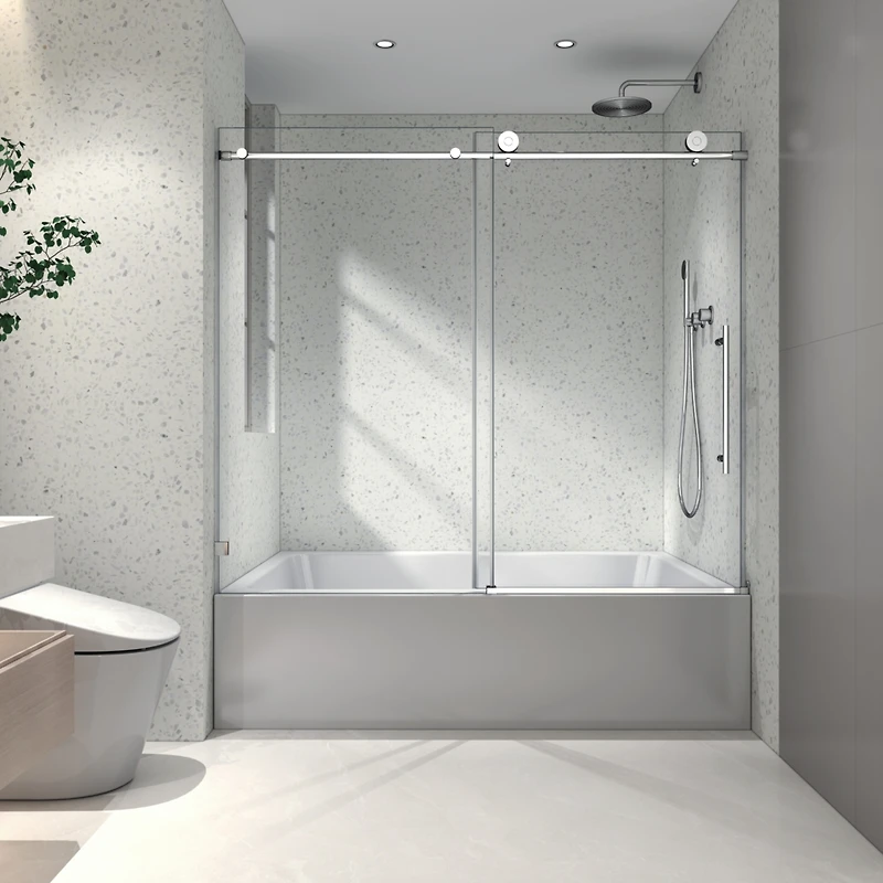 Streamdale Frameless Nano-Coated Shower Door with Soft-Close