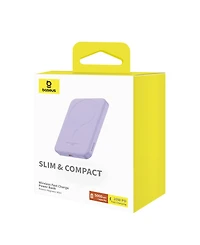 Baseus Wireless Portable Charger Magnetic Power Bank 5000mAh MagSafe Charger, Purple