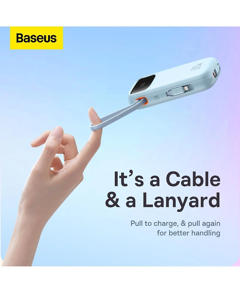 Baseus Portable Charger Power Bank,22.5W 10000mAh Fast Charging Phone Charger, Purple