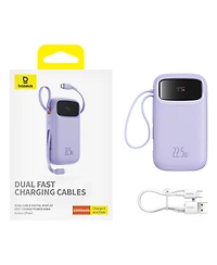 Baseus Portable Charger Power Bank,22.5W 10000mAh Fast Charging Portable Phone Charger, Purple