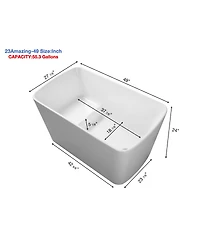 Streamdale Embrace Serenity Freestanding Soaking Bathtub with Seat