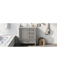 Streamdale 30" Modern Blue Bathroom Vanity with Sink and Storage