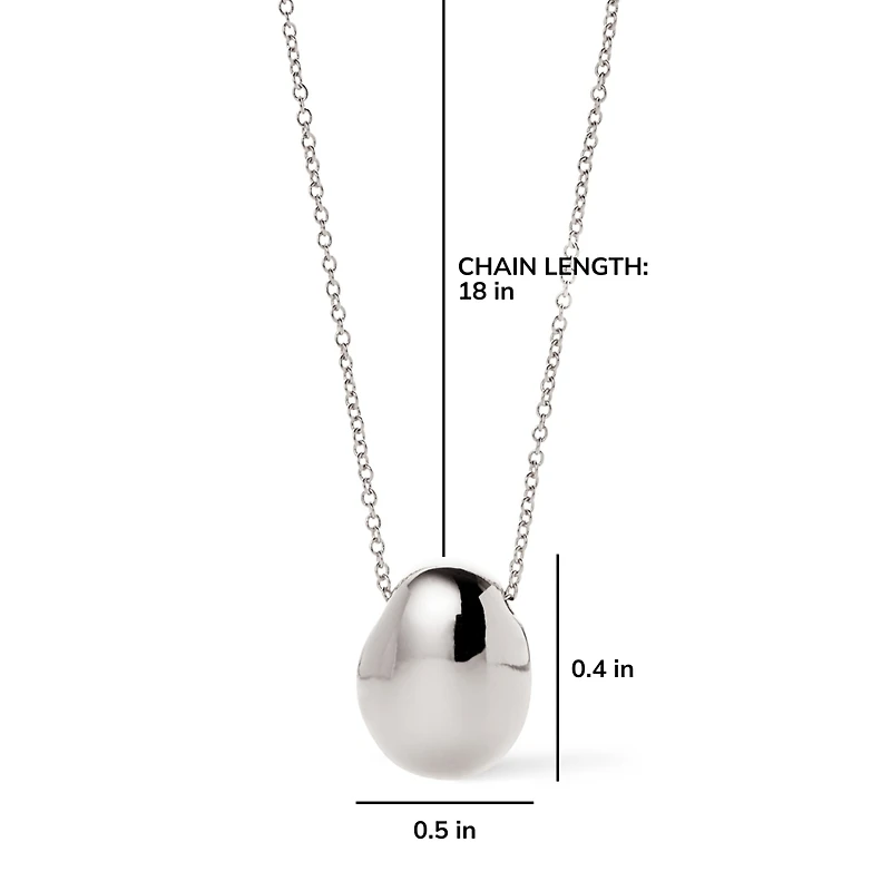 Ana Luisa Silver Pendant Necklace - Pebble Mini Silver
