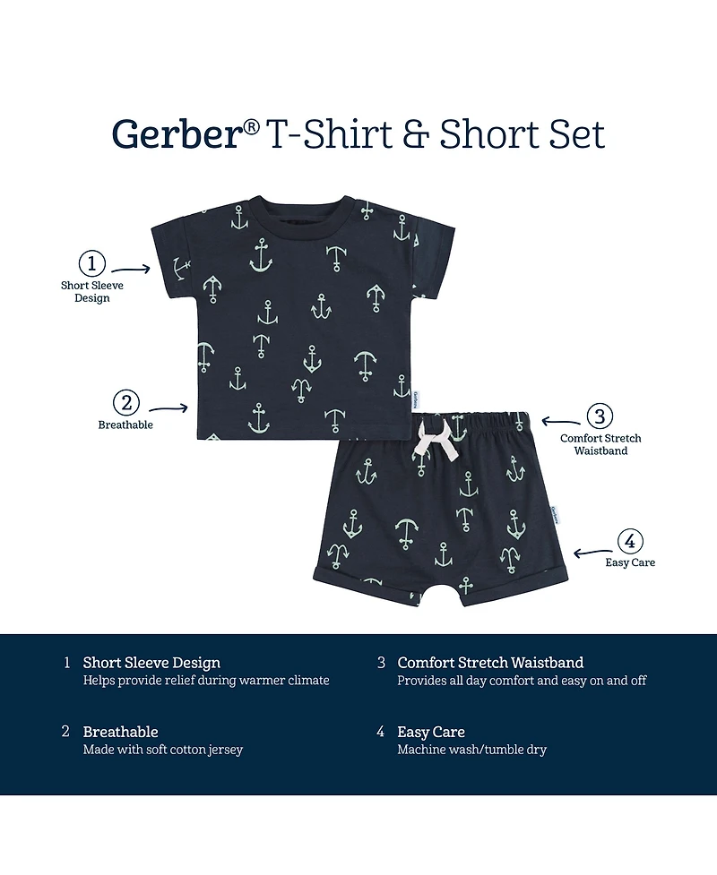 Gerber Toddler Boys Tropical Leaves