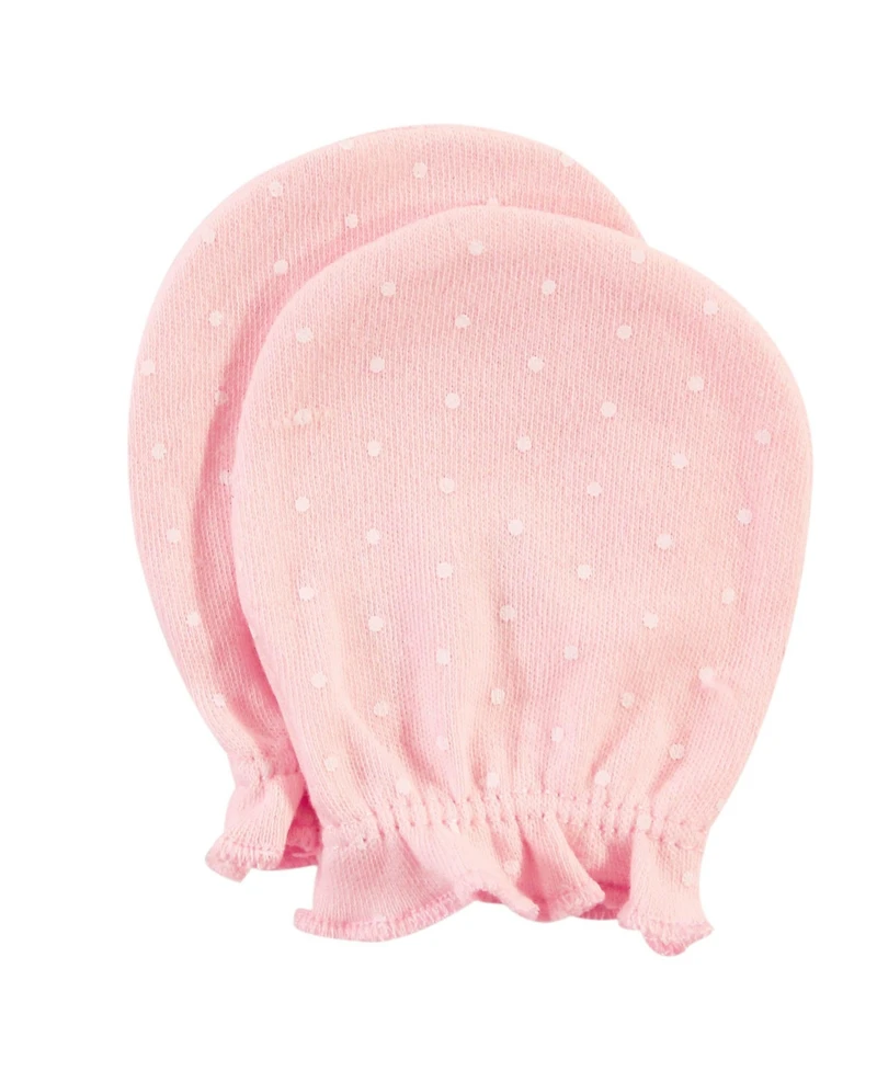Hudson Baby Baby Girls Hudson Cotton Scratch Mittens, Enchanted Forest, 0-6 Months