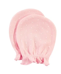 Hudson Baby Baby Girls Hudson Cotton Scratch Mittens, Enchanted Forest, 0-6 Months