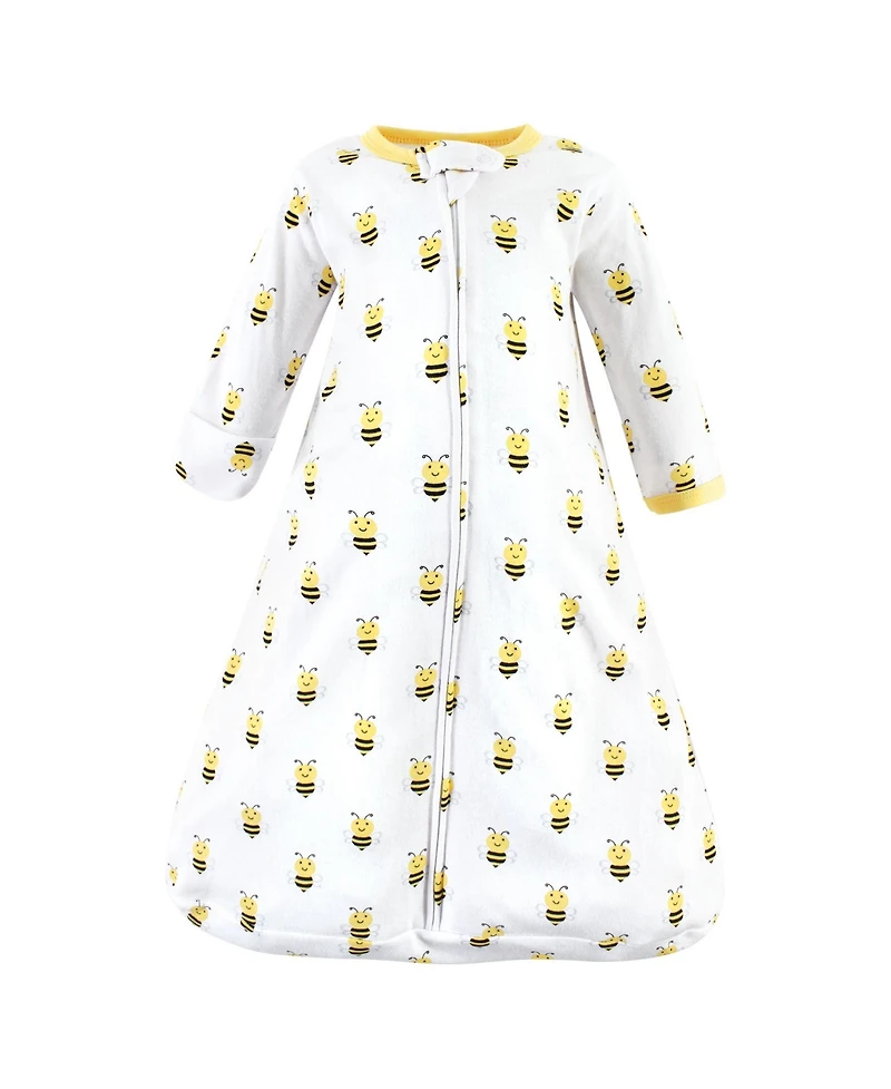 Hudson Baby Girls Cotton Long-Sleeve Wearable Sleeping Bag