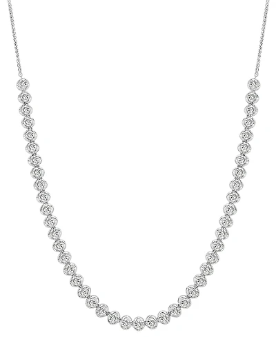 Diamond Four-Claw 17" Collar Necklace (4 ct. t.w.) in 14k White Gold, Created for Macy's