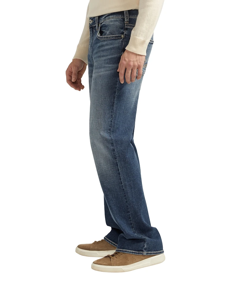 Silver Jeans Co. Zac Relaxed Fit Straight Leg Luxe Heritage Jeans