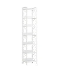 Tribesigns 78.7 Inch Extra Tall Narrow Bookshelf, 7 Tier Skinny Bookcase for Small Spaces, Freestanding Display Shelves