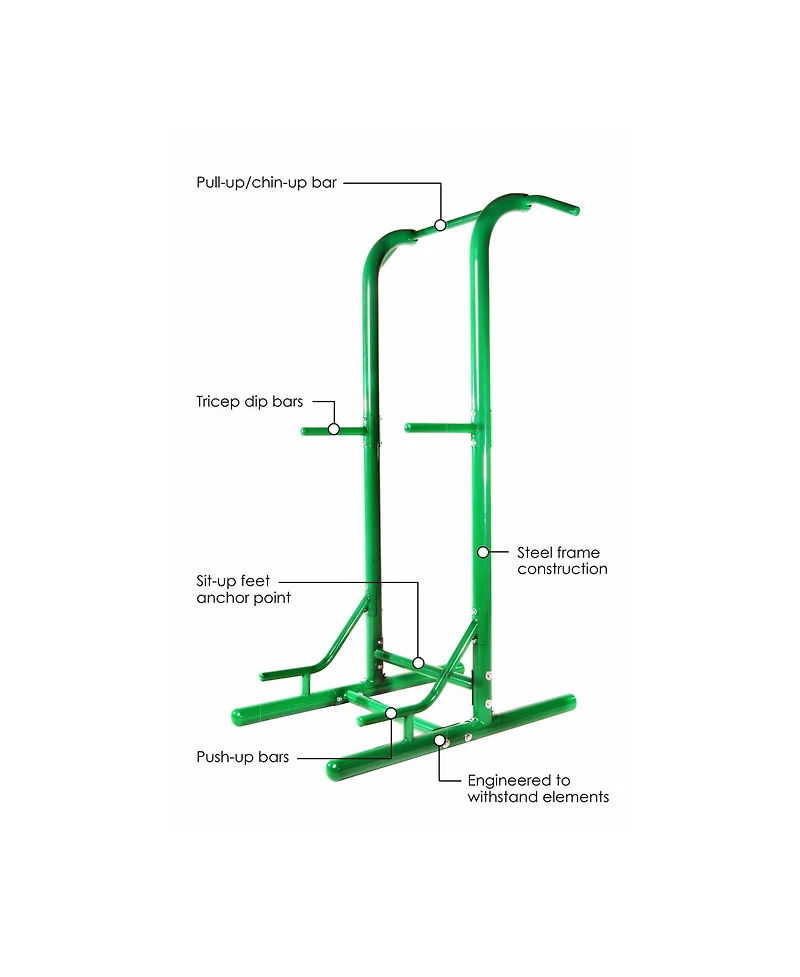 Stamina Products Outdoor Fitness Multi Use Strength Training Power Tower, Green